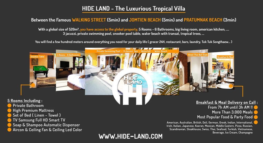 Hideland - The Luxury Tropical Villa Pattaya Luaran gambar